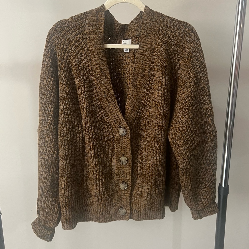 Brown/Black button cardigan